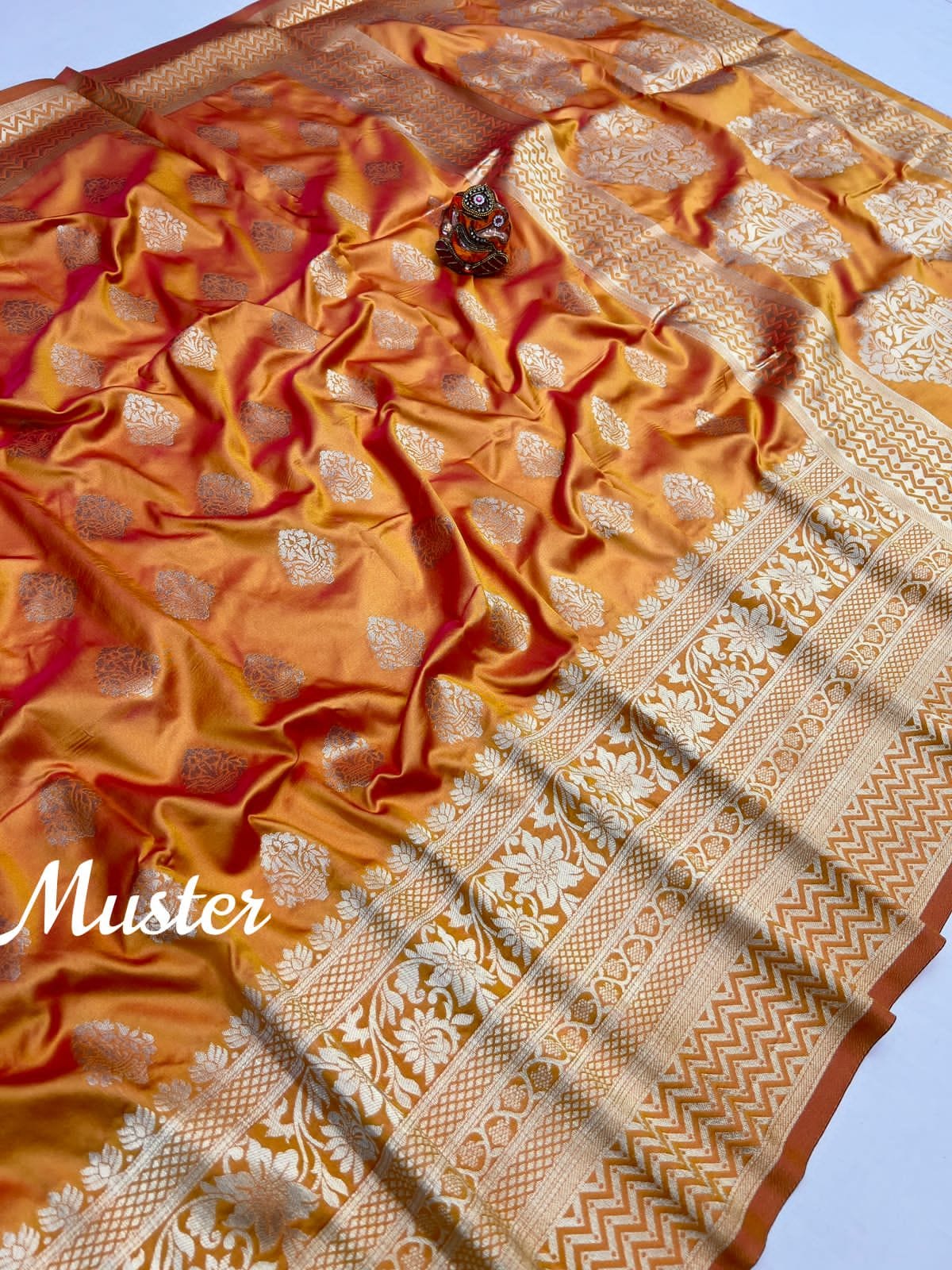 RANJAN – Festive Soft Silk Weaving Saree - Mustard