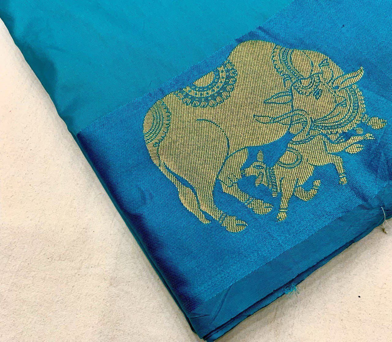 AK-266 – Banarasi Sartin Pattu Soft Silk Saree - Blue