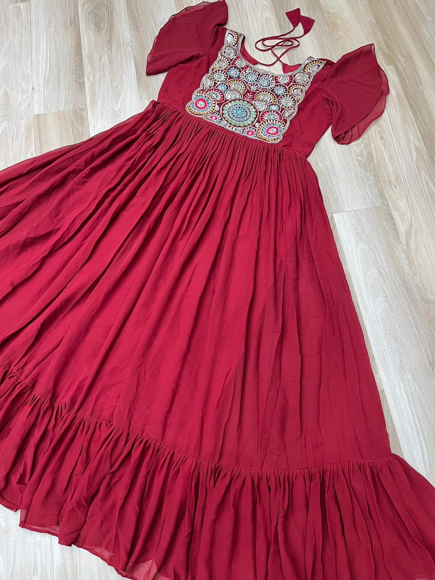 KA-1179 – Readymade Designer Gown Collection - Maroon