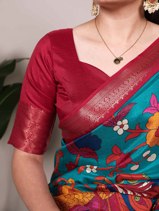 TASAR – The Soul of Silk | Elegant Printed Sarees with Zari Weaving -7047FRZ