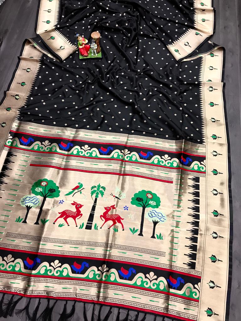 Marigold MG – Soft Kanjivaram Lichi Silk Saree with Zari Butti & Jumkha Pallu MG1