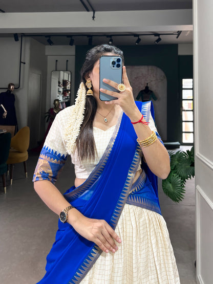 Kalyani Poly Cotton Lehenga Choli with Zari Chex & Georgette Dupatta – LNB2047RBL