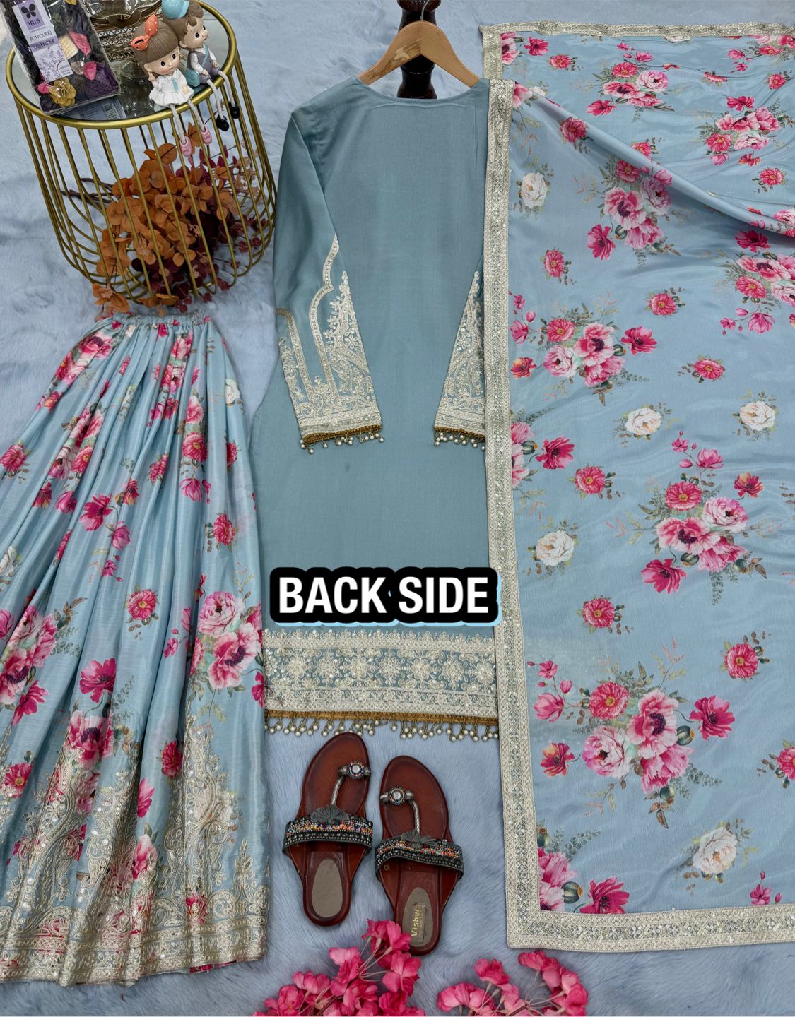 Designer Readymade Top-Plazzo & Dupatta Collection – Code PD1121