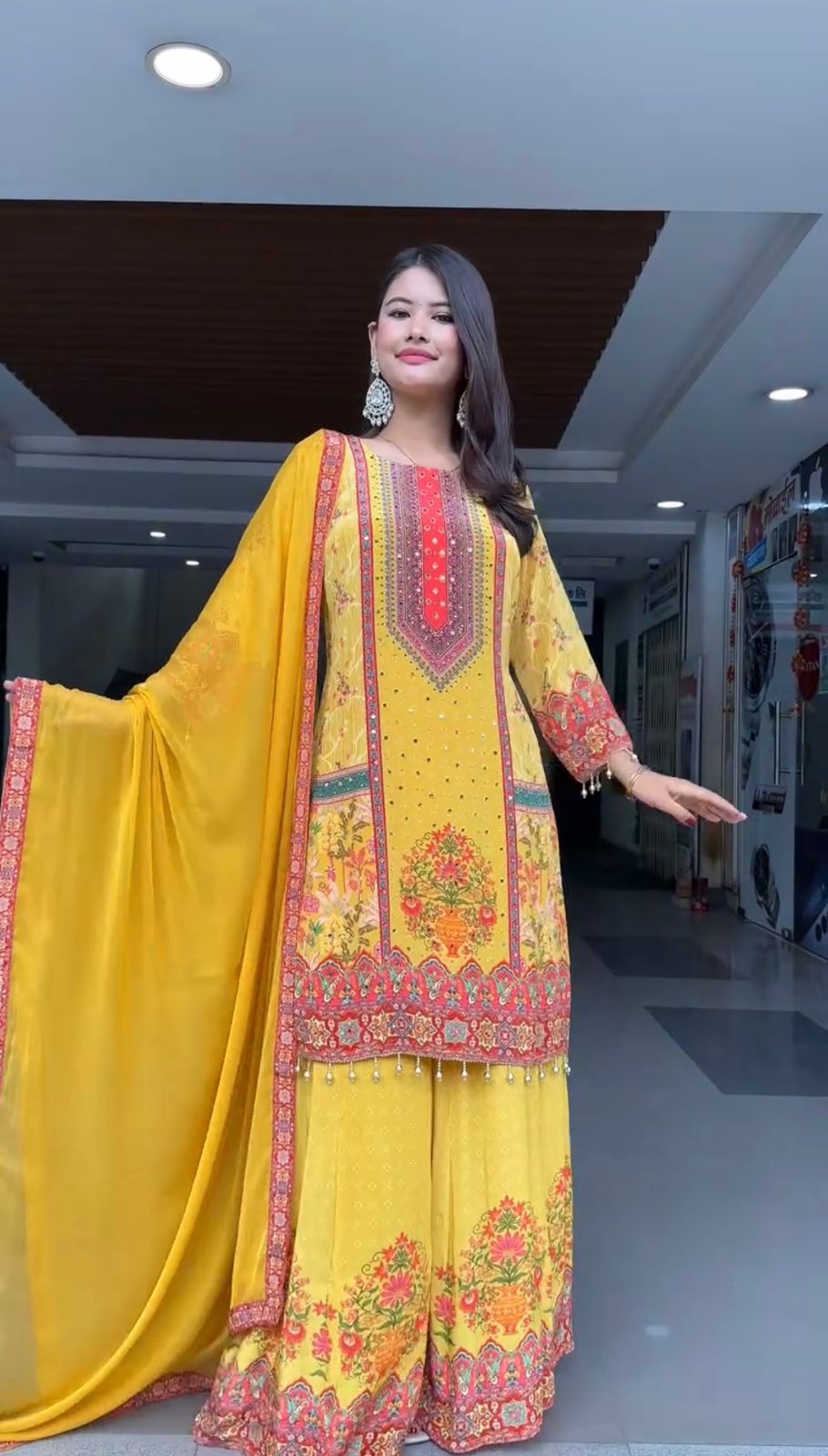 ST-219 – Designer Natural Silk Salwar Suit Set