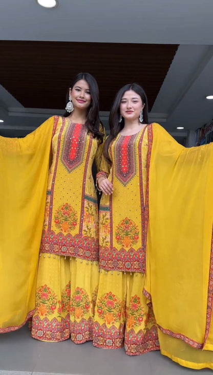 ST-219 – Designer Natural Silk Salwar Suit Set