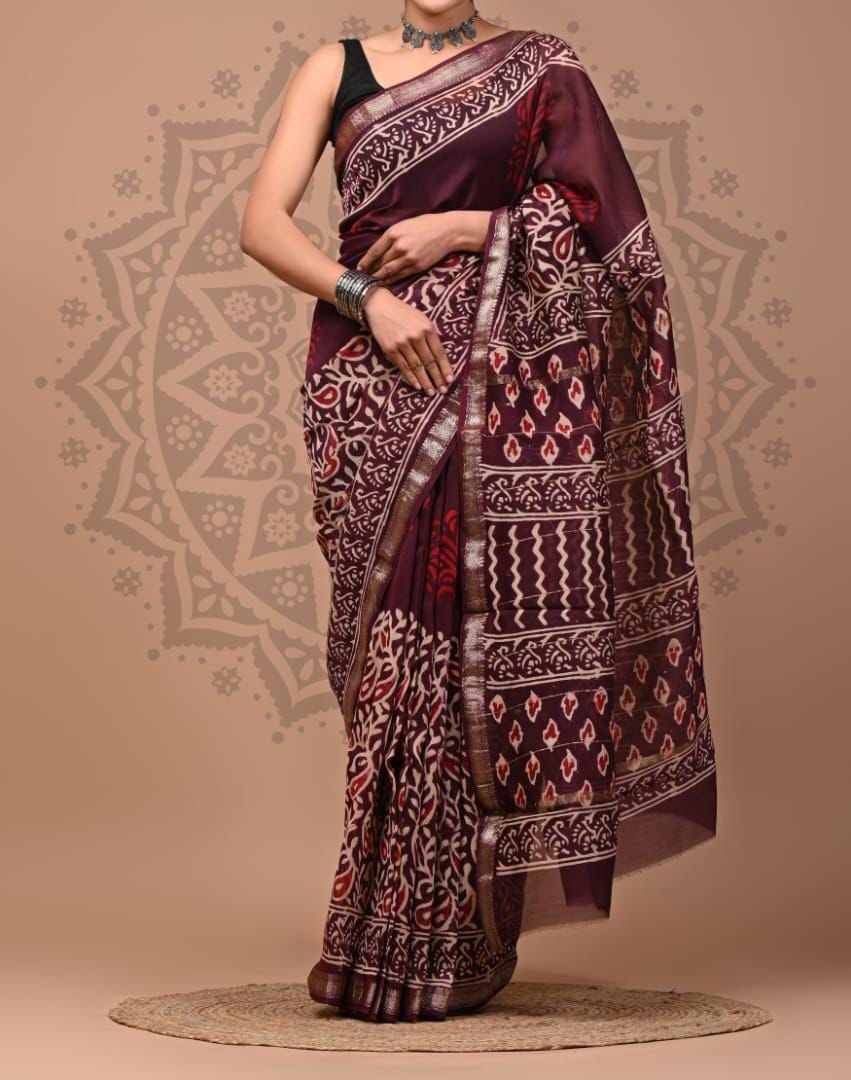 YASHVI – Traditional Cotton Silk Saree with Digital Pallu - A3