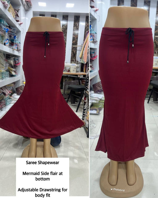 Fish Tail Shape-Wear Skirt – Perfect Fit, Perfect Curves - Maroon